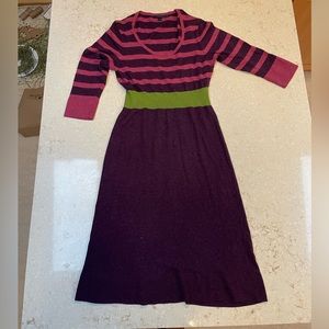 Boden sweater dress, cashmere blend, size 12L, purple